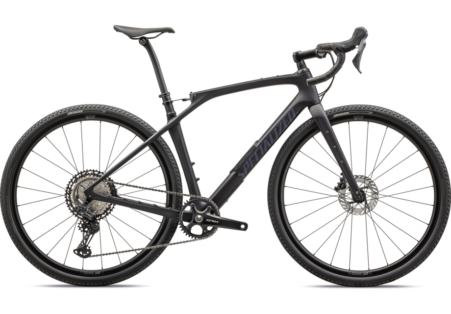 Gravel fiets specialized diverge str comp satin metallic midnight shadow/violet ghost pearl 2024